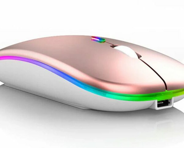 Mysz BEZPRZEWODOWA PODŚWIETLANA LED USB Pink